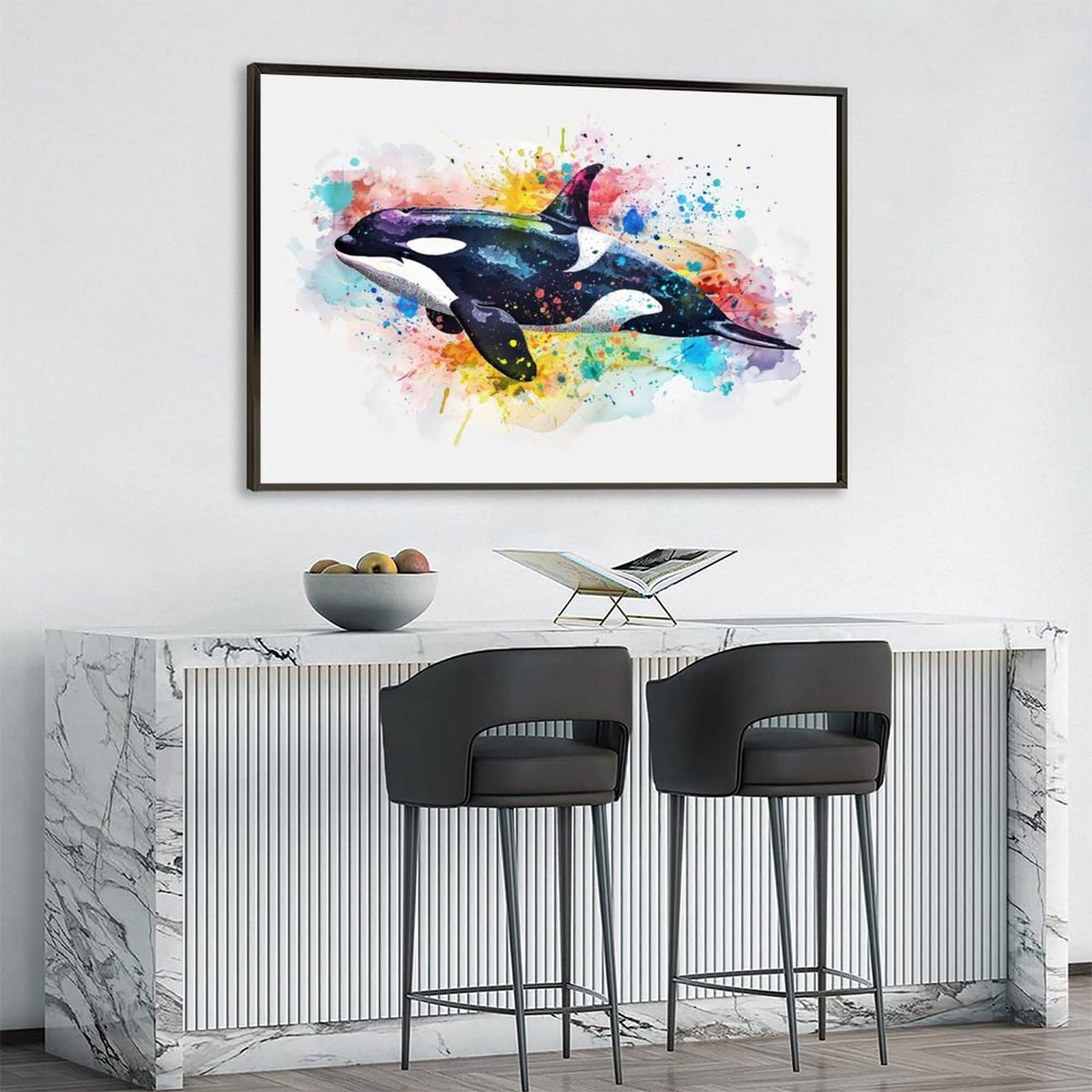 オシャレな油絵2点 イラスト ペイント